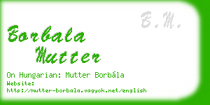 borbala mutter business card