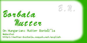 borbala mutter business card